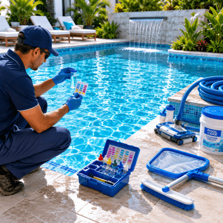 Professional swimming pool maintenance and water treatment