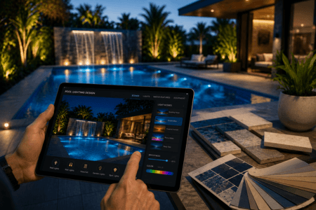 Smart swimming pool lighting and automation system