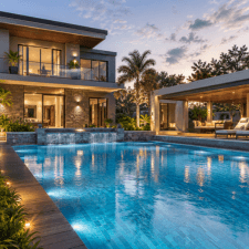 Modern villa with luxury swimming pool